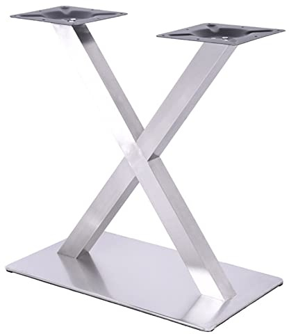Quiltern Tischbeine Edelstahl V-Form/X-Form Design Tischgestell Metall Tischbeine Vielseitig Geeignet FüR Restaurants, CaféS, Kneipen (X-Form72cm)