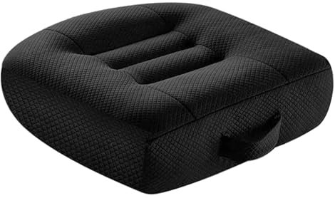EvshBea Coussin Rehausseur Voiture Adulte pour Conducteurs Courts, Portative Coussin Voiture Conducteur Rehaussé avec Poignée, Augmente Le Champ de Vision de 4,7 Pouces, 15.7 x 15.7 x 4.7 in