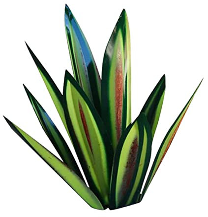 Plantes d'agave en métal 13,78 Pouces décor extérieur Tequila Sculpture Rustique Metal Agave Yard Art Agave Sculpture Statue Jardin y Jardin décor Ornement Vert, Jardin Statues extérieur