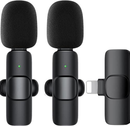Vape Puffs Wireless Lavalier Microphone for iPhone, Plug-Play Clip-on Lapel Mic with Noise Reduction and Crystal Sound, USB-C Omnidirectional HD High Sensitivity Mic for YouTube, Vlogging