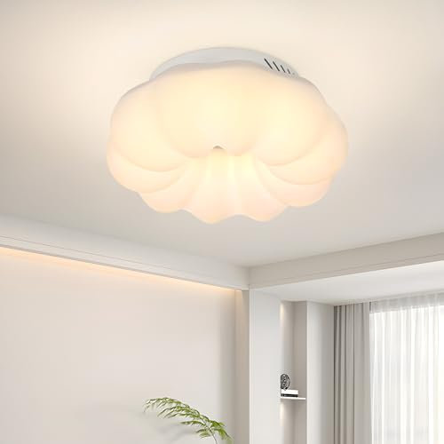 DELIPOP Deckenleuchte LED Dimmbar, Kreative Deckenlampe Wolke mit Fernbedienung 3000-6500 K, Moderne Weiße Deckenleuchten für Kinderzimmer Wohnzimmer Schlafzimmer Flur