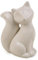 Logbuch-Verlag Schlauer Fuchs Figur weiß Creme aus Porzellan Dekofigur Herbst Weihnachten modern Deko 13,5 cm
