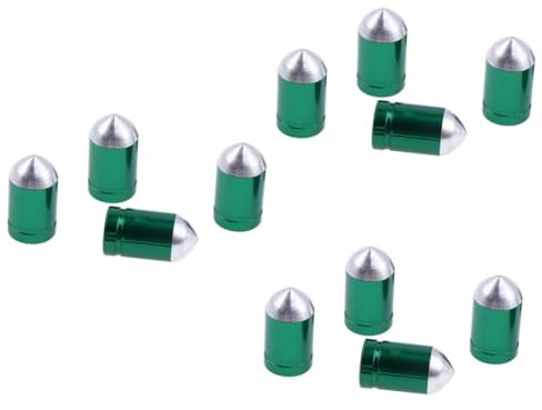 SOLUSTRE 12stücke Aluminiumlegierung Ventilkappen Grün Staubschutz Für Fahrradreifen Installieren Verhindert Luftverlust Geeignet Für Mountainbikes Und Rennräder