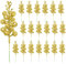 Yueshop 20 PCS Christmas Artificial Berries Stems, Christmas Tree Decorations Gold Berry Stems Glitter Berries Branches Christmas Tree Picks for Wreath Wedding Party DIY Crafts Xmas Tree Decoration
