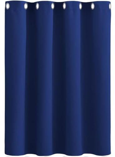 Rideau Occultant 90x180 cm Moderne, Isolation Lumière Anti-UV Oeillets Lisse Design Lavable Bleu Foncé