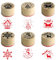 Riisoyu Stempel Weihnachten Holz, 6 Rund Holzstempelset mit 6 Christmas Patterns Christmas Weihnachtsstempel für Weihnachtskarten Adventskalender Kartenbasteln Scrapbooking Geschenkpapier