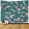 Wandtuch Blume Beige Asiatisch Ginkgo Biloba Abstrakt Schönheit Schwarz Botanisch Botanik China Muster Tapestry Waschbar Wandteppich Weiches Wandbehang Für Wohnzimmer Wohnheim 130x152cm