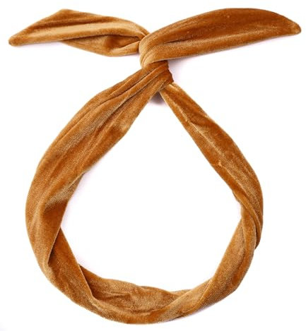 Mytoptrendz® - Wire Headband Retro Wired Head Scarf Rockabilly Hair Band Wrap Vintage Accessory for Women Girls (Gold)