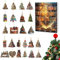 Buch Christbaumschmuck Adventskalender 2024, 24 Tage Buch Ornamente Adventskalender Mit 2D-Acryl Gestapelte Ornamente Weihnachts Adventskalender Für Weihnachtsdekoration