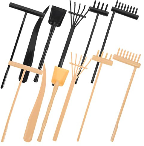 DRESSOOS Attrezzo Per Giardino Zen Giapponese 1 Set Di Accessori Per Vassoio Di Sabbia Rastrello Forniture Per Giardino Zen Per La Consapevolezza