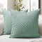 Softalker Frühling Kissenbezug 40x40 Mint Grün 2er Set Cord flauschig weich Boho Kissenhüllen Kissenbezüge Sofakissen Dekokissen Zierkissen Couchkissen deko Wohnzimmer Sofa Ostern Spring Sommer