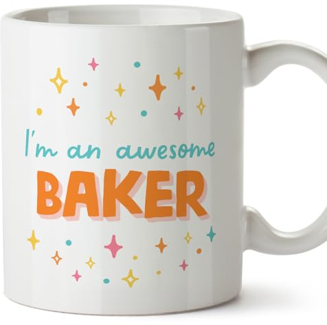 MUGFFINS Baker Woman Mug - in English - I'm Awesome! - Funny Gift for Colleagues - Ceramic 11oz Mug