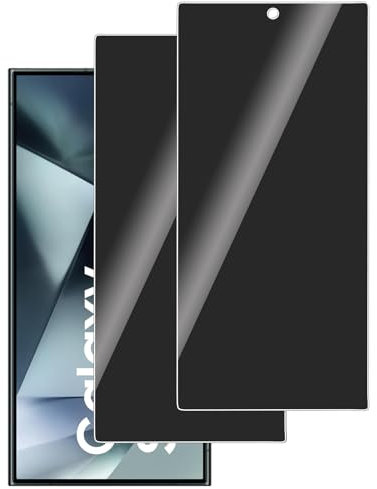 LERINNA 2 Stück für Panzerglas Privatbildschirm für Samsung Galaxy S24 Ultra, Anti-Spy,9H Härte temperglas, Anti-Kratzen, Anti-Bläschen, Sichtschutz Schutzfolie für Samsung Galaxy S24 Ultra