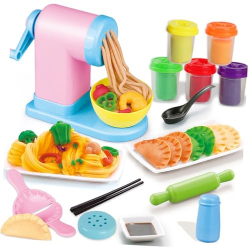 TOYANDONA Knetmasse Nudelmaschine 1 Satz Kunststoff Spielzeug für Kinder | 3d Farb Nudelform, Modellierformen für Vorschule und Klassenzimmer, Fördert Handwerkliches Können