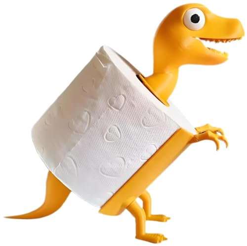 Dinosaurier-Toilettenpapierhalter, dekorativer Toilettenpapierständer, 25 cm, einzigartiges Badezimmer-, lustiger und stilvoller für Badezimmer, Küche und Wohnzimmer