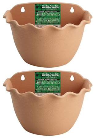 Set di 2 fioriere da parete per interni, vasi da giardino verticali, vaso da parete, grondaia, grondaia, set di 2 vasi decorativi da parete per interni, balcone e