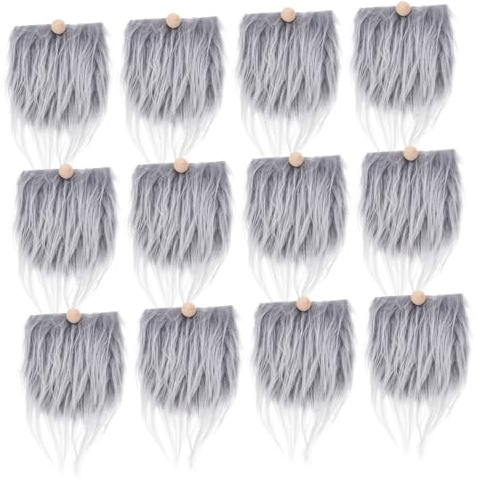 Kit de Fausses Barbes pour GNOME en Nylon, Lot de 12 Sets de Sets de Pièces | Perles en Bois, Usage DIY et Loisirs Créatifs, Finition Lisse, Surface Peignable