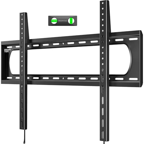 monTEK TV Wall Bracket for 60–120 Inch LED LCD Flat Curved TVs up to 136kg | 1.3 Ultra Slim, Heavy Duty TV Bracket, Extra Large Universal Mount, Max VESA 900x600mm, Spirit Level and Cable Ties Included