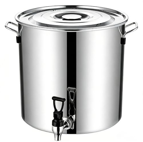 Grande Casserole avec Couvercle - Casserole à Induction - PoignéEs RéSistantes à La Chaleur, Marmite(30L)