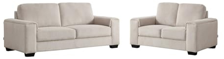 Vente-unique - Couchgarnitur ohne Schlaffunktion 5 Embapo - Polyester - beige