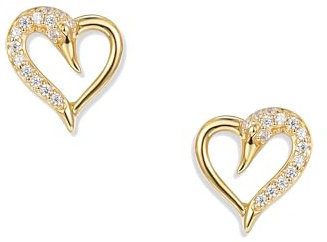 Seinerzeit FLORA & FAUNA Crystal Schwan Herz Ohrringe