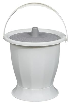 Generic Spit-Out Bowl, Urinal, Chamber Pot with Lid, Urinal Bottle for Women and Men, White Without Ring