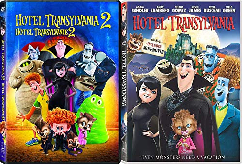 A Fright Vacation for Monsters Hotel Transylvania Double Feature Animated Cartoon Part 1 & 2 with Bonus mini movies DVD Set
