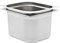 vidaXL 2x Contenitori Gastronorm Impilabili Universali Rettangolari Atossico Teglie Cucina GN 1/2 200 mm in Acciaio Inox Argento
