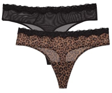 Smart & Sexy Damen Tanga aus Mesh und Spitze, erhältlich in Multipacks
