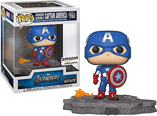 Funko POP! Deluxe: Marvel Avengers - Captain America - (Assemble) - Collectable Vinyl Figure - Gift Idea - Official Merchandise - Toys for Kids & Adults - Movies Fans - Model Figure for Collectors