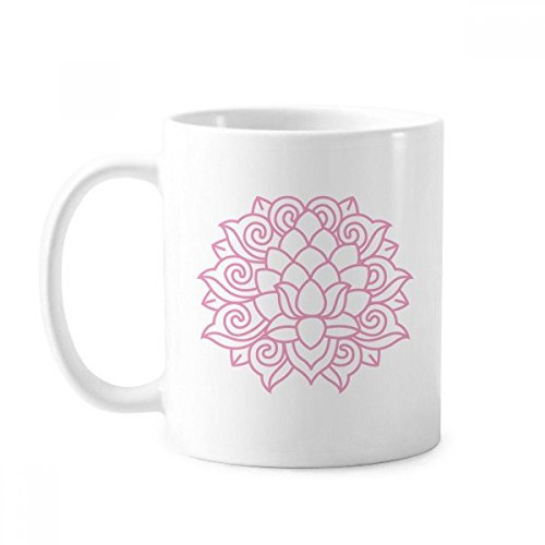 Taza de cerámica con diseño de flor de loto, flor de loto, cerámica para café o porcelana