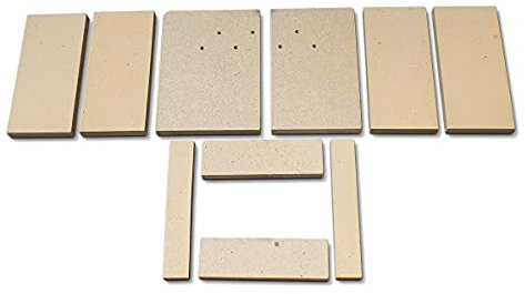 Feuerraumauskleidung für Aduro 8 Kaminöfen - Vermiculite und Schamotte - 10-teilig