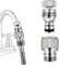 Generic Wasserhahn-Anschlussset, Brauseschlauch, Gartenschlauch-Adapter 3/4 Zoll, für Bad-/Küchen-/Waschtischarmatur, 360° schwenkbar, Schnellanschluss-Set