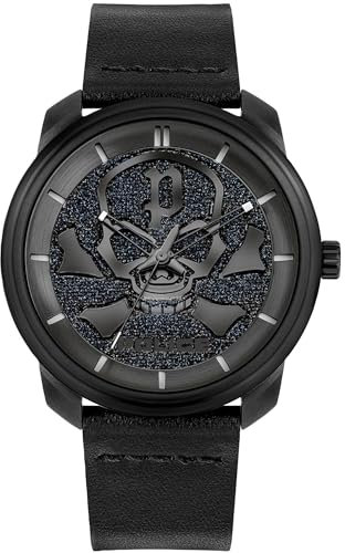 Police Watches Bleder Herren-Armbanduhr, analog, Quarz, mit Lederarmband, PL.15714JSB-02A-XM, Band, Band, Schwarz, Gurt