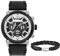 Police Watches Bleder Herren-Armbanduhr, analog, Quarz, mit Lederarmband, PL.15714JSB-02A-XM, Band, Band, Schwarz, Gurt