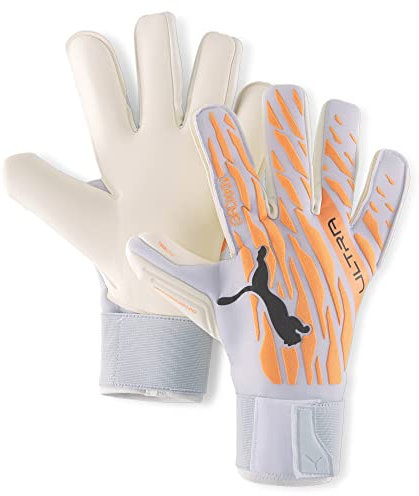 PUMA Unisex Puma Ultra Grip 1 Hybrid Pro Torwarthandschuhe, Neon Citrus-Diamond Silver-Puma Black, 7 EU