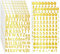 12 Blätter Buchstaben Zahlen Aufkleber, Gold PVC Selbstklebende Groß und Klein Buchstaben Aufkleber Alphabet Zahlen Dekorative Aufkleber für DIY Handgemachte Scrapbooking Schilder Grußkarten