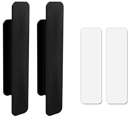 I SHU HUI, 2 uds, tiradores de armario sin perforaciones, tiradores de cajón, herrajes autoadhesivos para muebles, tiradores de puerta de cocina, tiradores de cajón de armario (Negro)