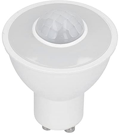 FTVOGUE LED Sensor Bulb, AC100-240V GU10 Bulb Infrared Body Sensing Bulb 5W 500LM LED Bulb for Ceiling Corridor Cupboard Kitchen Living Room Entrance Hotel, White Light