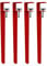 NIANXINN F-Shape Table Clamp Legs,4x Adjustable Metal Table Legs,Iron Furniture Legs,for DIY Coffee Table Dining Desk Console No Drill Table Legs,Includes Protection Pad & Allen Key (71cm,Red)