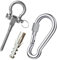 Adicase Schaukelhaken (Karabiner mit Schraubverschluss), 304 Edelstahl Deckenhaken Halterung für Holzbalken, Ich-Balken, Hängematten Haken,Yoga Hängematte Stuhl – Silber
