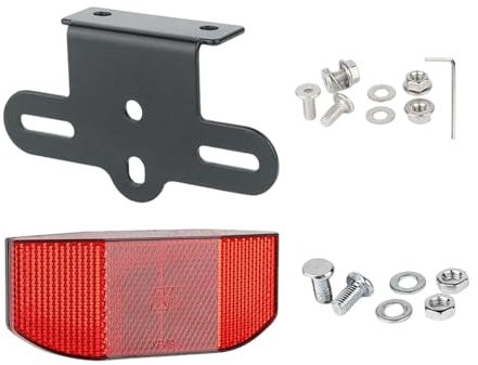 LOVIVER Bike Rear Reflector, Cargo Rack Rear Reflector, Red for Rear Pannier Rack Warning