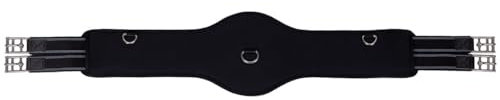 QHP Vielseitigkeitsgurt Sattelgurt anatomisch (95 cm, schwarz)