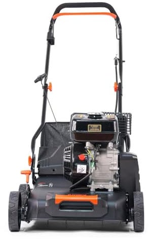 FUXTEC Vertikutierer 2in1 FX-BV240ECO 4-Takt-Motor 4,1kW 15 Messer, Front-Tragegriff, 40L Fangkorb Arbeitsbreite 400m – kleine bis mittlere Flächen geeignet