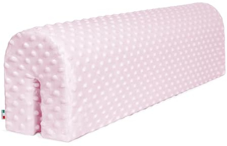 Babysanity Paracolpi Lettino Neonato Cuscino Riduttore Lettino Protezione Letto (90 Cm, Minky Rosa)