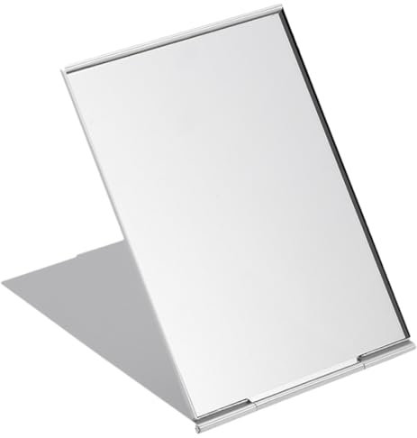 FRCOLOR 1 PC Miroir De Maquillage De Voyage Support Pliant Miroir Portable Support en Métal Miroirs De Bureau Miroirs À Support Pliant Miroir De Maquillage Pliable Miroir Pliant Miroir
