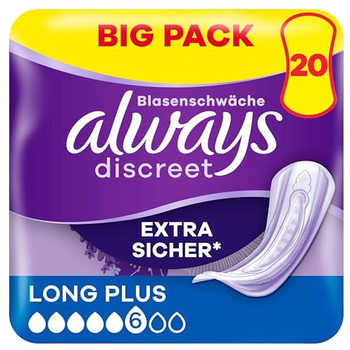 Always Discreet Long Plus - Inserti per incontinenza da donna, 20 pezzi
