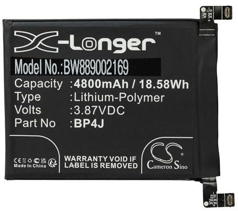 vhbw batteria compatibile con Xiaomi Redmi Note 12 5G, 12 PRO+ 5G smartphone cellulare (4800mAh, 3,87V, Li-Poly)