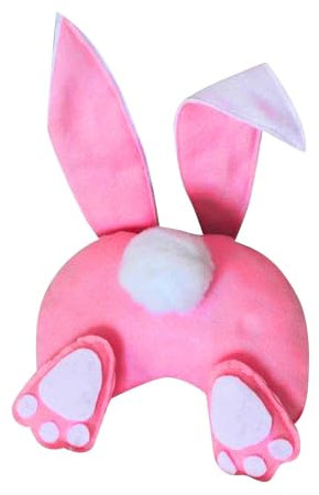 Osterkranz mit Hase Hintern Ohren, Ostern Kranz mit Hase Frühlingskranz Osterkranz Tür Willkommenskarte Türkranz an Der Haustür Verziert Beleuchtet Deko Frühling Osterhasen Wreath (D-013, One Size)