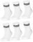 Occulto Damen Retro Tennis Socken 6er Pack (Modell: Serena), Sport Socken Schwarz Weiß 35-38